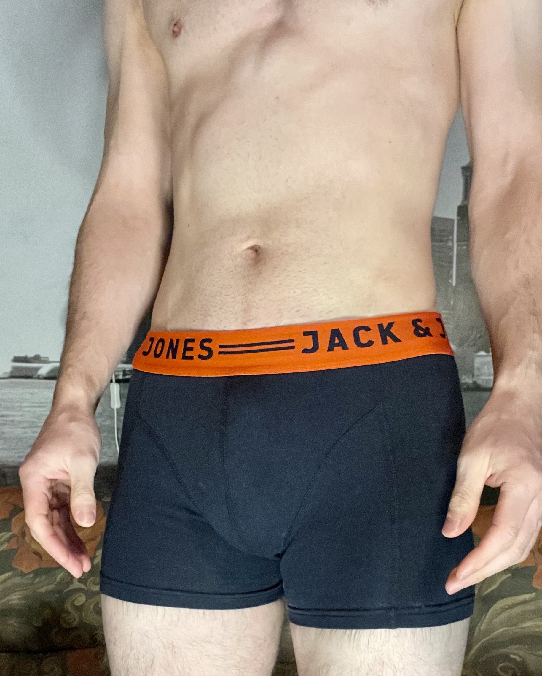Blau-orangene JACK & JONES Boxershort