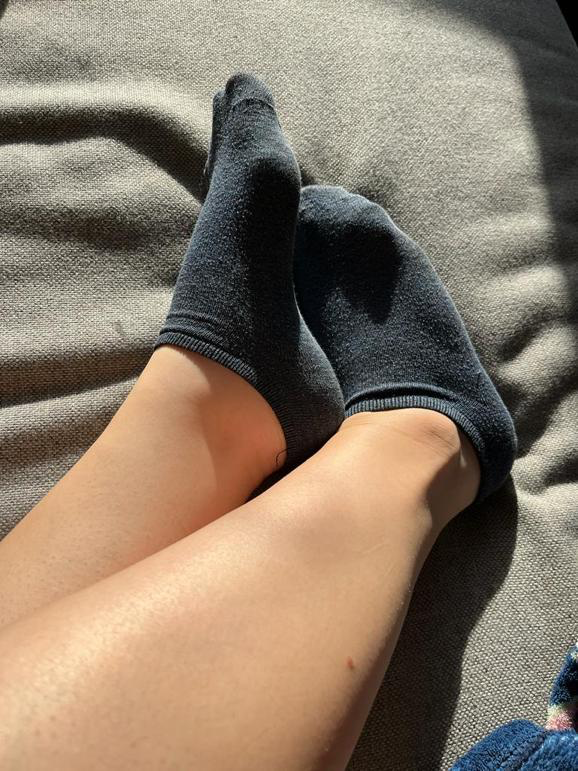 Gut getragene Socken 