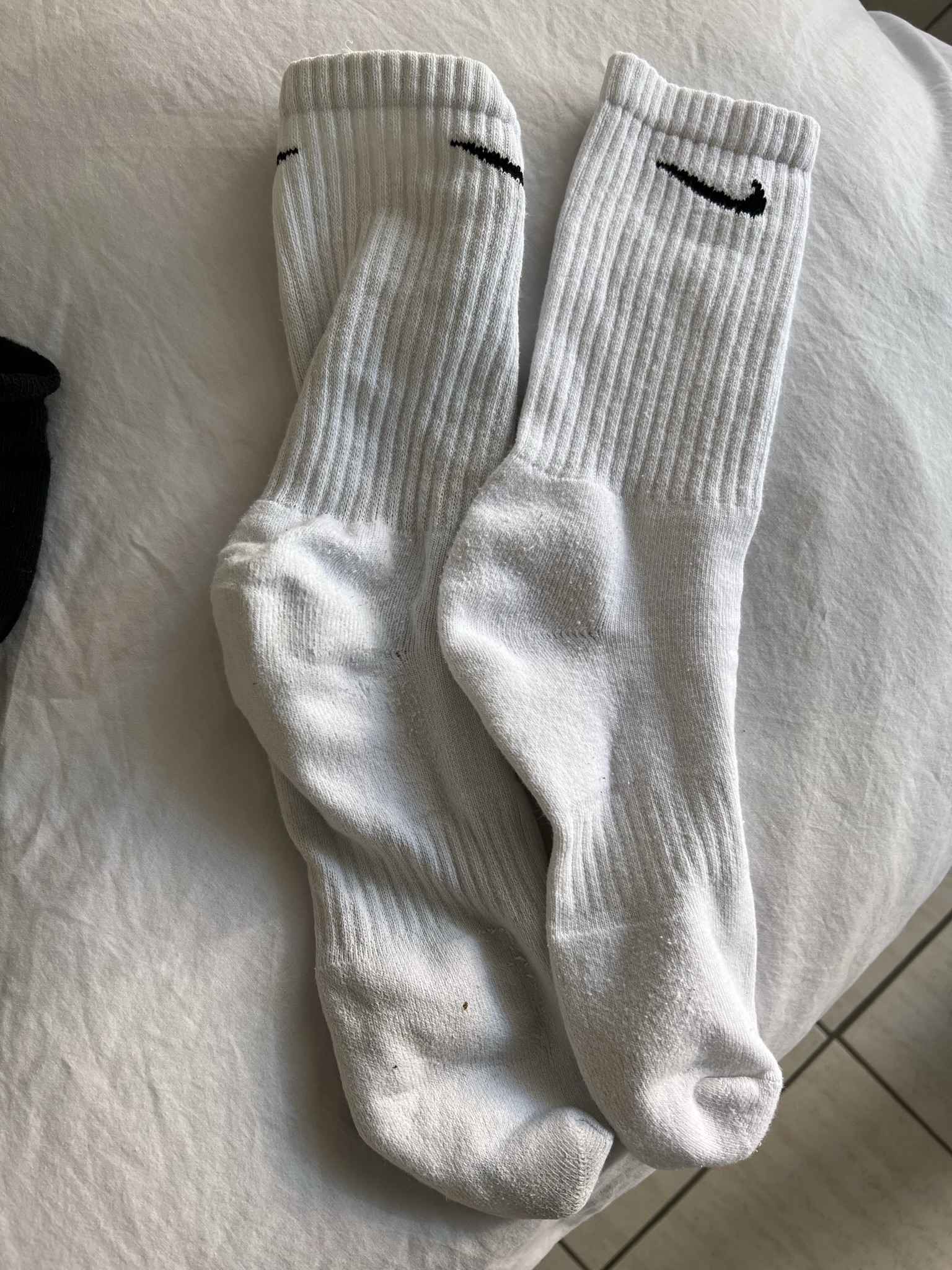 Getragene Nike Socken Weiß Nach Wunsch