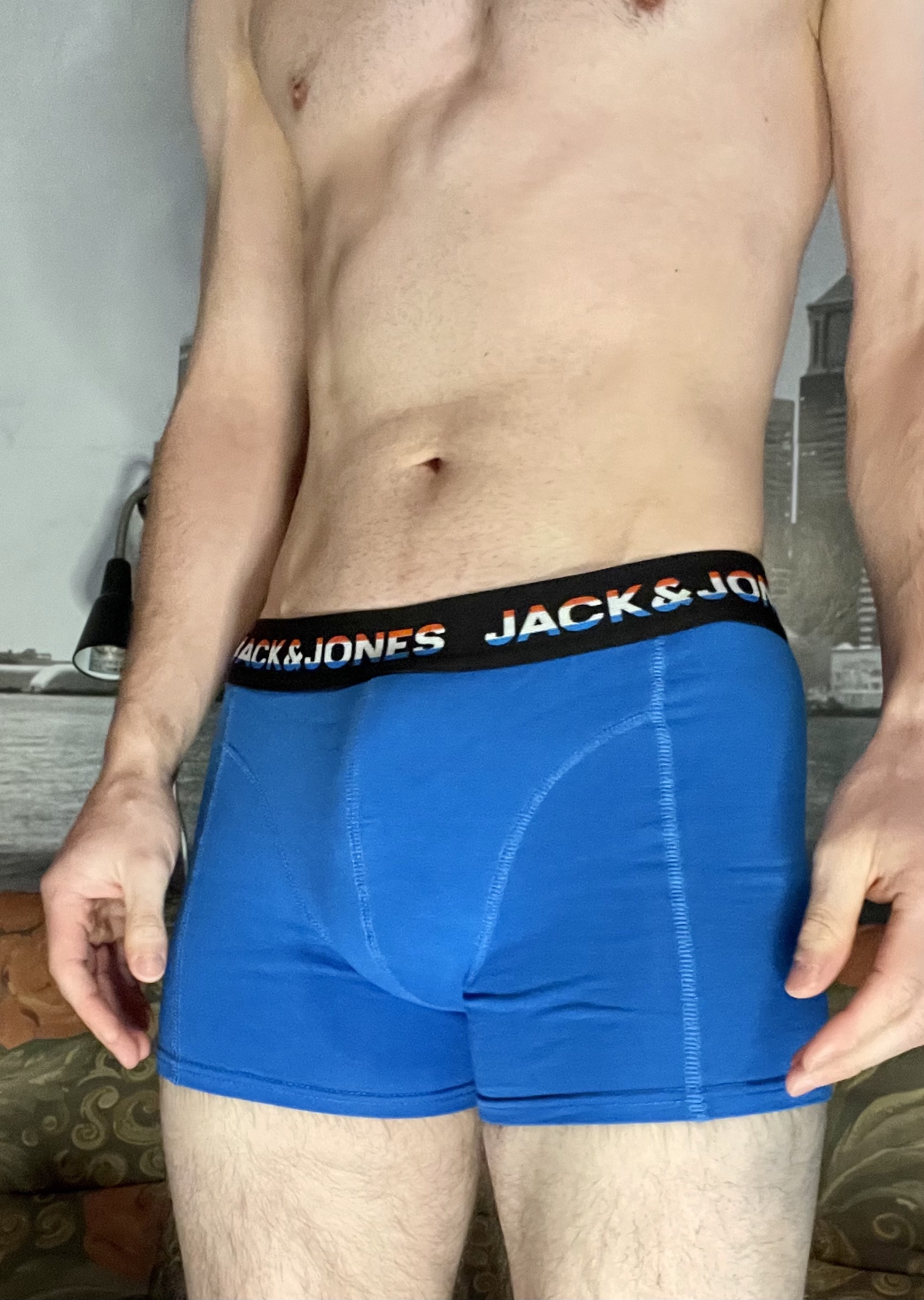 Blau-schwarze JACK & JONES Boxershorts